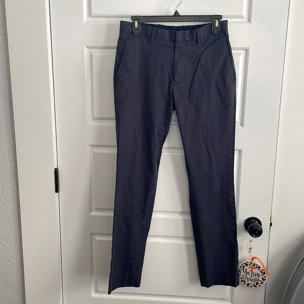 Banana Republic Slim Fit Work Pants Women Size 28x32 Navy Blue